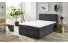 Postel boxspring Aston 140x200 cm, antracitovo šedá látka