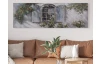 Ručne maľovaný obraz Okenice 150x50 cm, výrazná štruktúra
